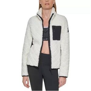 Calvin Klein White Cozy Jacket Size Medium